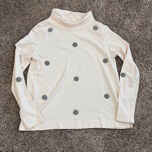 Loft T-Shirt Women's S Textured Turtle Neck Long Sleeve Preppy Tee Shirt Top